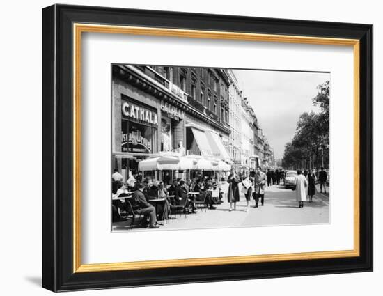 Sidewalk Cafe on the Champs-Elysees in Paris-Philip Gendreau-Framed Photographic Print