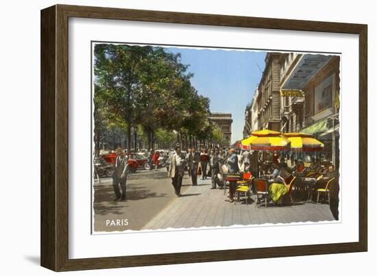 Sidewalk Cafes, Paris-null-Framed Art Print