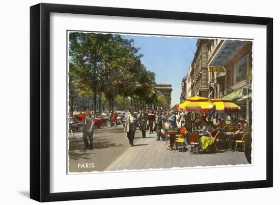 Sidewalk Cafes, Paris-null-Framed Art Print