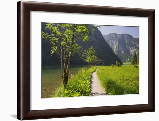 Sidewalk, King's Lake, National Park Berchtesgaden, Berchtesgadener Land District, Bavaria, Germany-Rainer Mirau-Framed Photographic Print