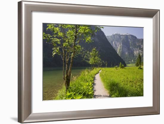 Sidewalk, King's Lake, National Park Berchtesgaden, Berchtesgadener Land District, Bavaria, Germany-Rainer Mirau-Framed Photographic Print