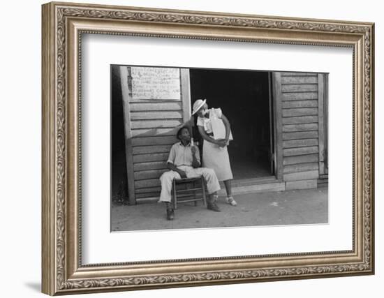 Sidewalk scene in Alabama, 1936-Walker Evans-Framed Photographic Print