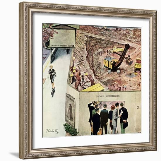 "Sidewalk Sideshow", November 21, 1959-Thornton Utz-Framed Giclee Print