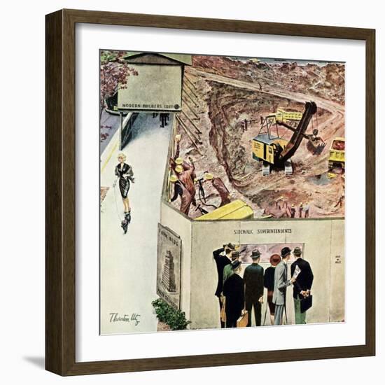 "Sidewalk Sideshow", November 21, 1959-Thornton Utz-Framed Giclee Print