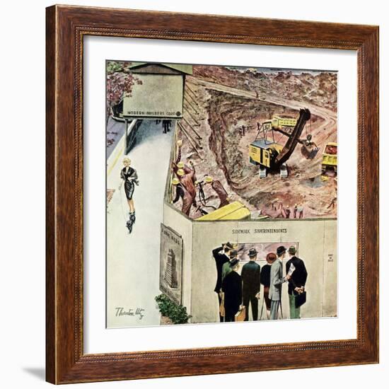 "Sidewalk Sideshow", November 21, 1959-Thornton Utz-Framed Giclee Print