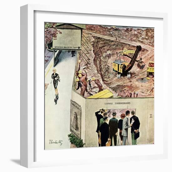"Sidewalk Sideshow", November 21, 1959-Thornton Utz-Framed Giclee Print
