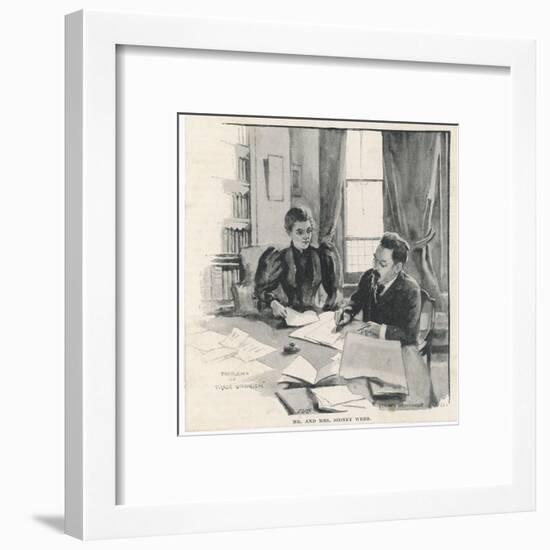 Sidney and Beatrice Webb Economists and Social Theorists Working Together-Bertha Newcombe-Framed Art Print