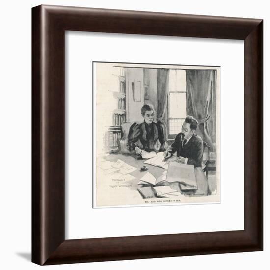 Sidney and Beatrice Webb Economists and Social Theorists Working Together-Bertha Newcombe-Framed Art Print
