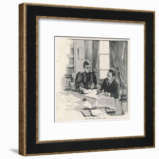 Sidney and Beatrice Webb Economists and Social Theorists Working Together-Bertha Newcombe-Framed Art Print