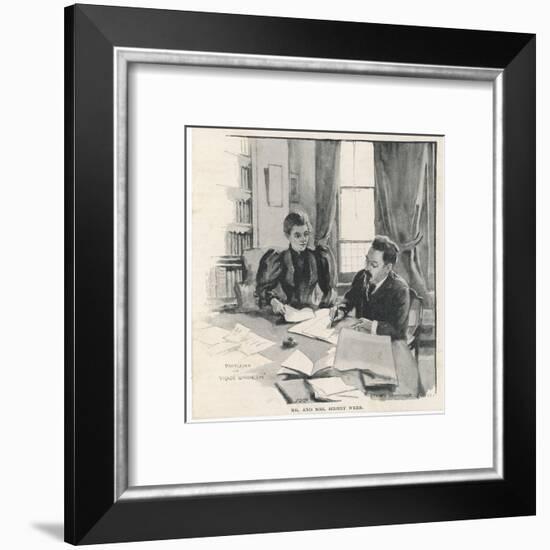 Sidney and Beatrice Webb Economists and Social Theorists Working Together-Bertha Newcombe-Framed Art Print