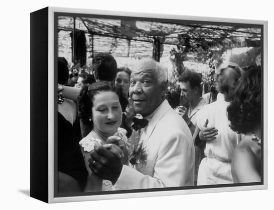 Sidney Bechet Dancing with His Wife, Elizabeth Ziegler, at their Wedding at Antibes French Riviera-null-Framed Premier Image Canvas