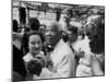 Sidney Bechet Dancing with His Wife, Elizabeth Ziegler, at their Wedding at Antibes French Riviera-null-Mounted Photographic Print