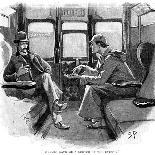 The Adventure of Silver Blaze, Holmes and Watson on Train-Sidney E Paget-Framed Premier Image Canvas