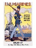 U.S. Marines, Active Service On Land And Sea-Sidney H^ Reisenberg-Art Print