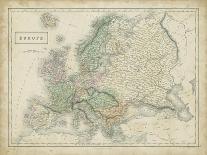 Map of Europe-Sidney Hall-Art Print