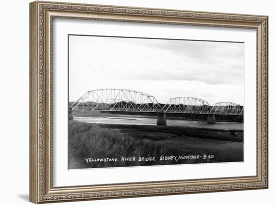 Sidney, Montana - Yellowstone River Bridge Panoramic-Lantern Press-Framed Art Print