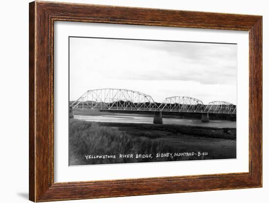 Sidney, Montana - Yellowstone River Bridge Panoramic-Lantern Press-Framed Art Print