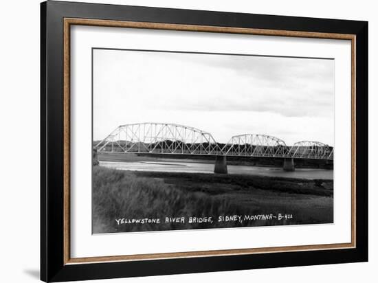 Sidney, Montana - Yellowstone River Bridge Panoramic-Lantern Press-Framed Art Print