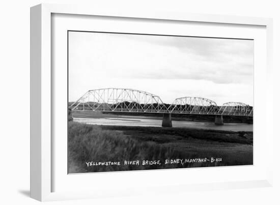 Sidney, Montana - Yellowstone River Bridge Panoramic-Lantern Press-Framed Art Print