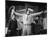 Sidney Poitier in Dramatic Scene from Play "A Raisin in the Sun", Actress Ruby Dee Visible on Right-Gordon Parks-Mounted Premium Photographic Print