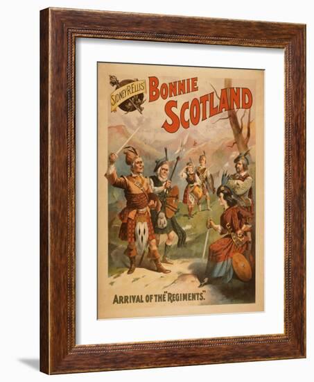 Sidney R. Ellis' Bonnie Scotland Scottish Play Poster No.3-Lantern Press-Framed Art Print