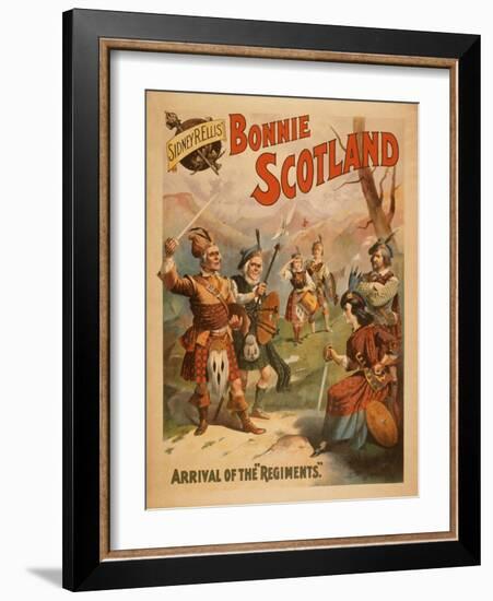 Sidney R. Ellis' Bonnie Scotland Scottish Play Poster No.3-Lantern Press-Framed Art Print