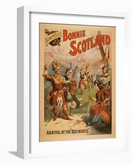 Sidney R. Ellis' Bonnie Scotland Scottish Play Poster No.3-Lantern Press-Framed Art Print