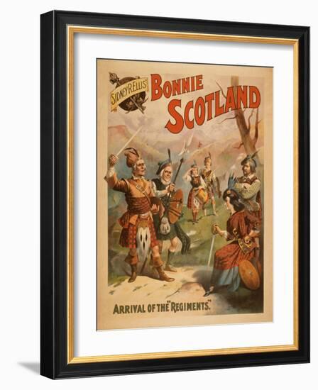 Sidney R. Ellis' Bonnie Scotland Scottish Play Poster No.3-Lantern Press-Framed Art Print