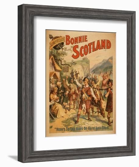 Sidney R. Ellis' Bonnie Scotland Scottish Play Poster No.4-Lantern Press-Framed Art Print