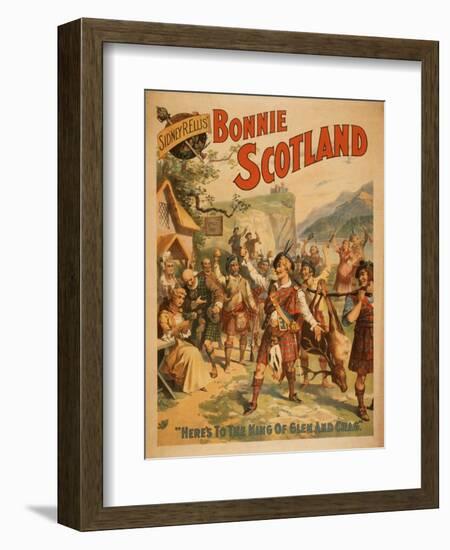 Sidney R. Ellis' Bonnie Scotland Scottish Play Poster No.4-Lantern Press-Framed Art Print