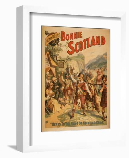 Sidney R. Ellis' Bonnie Scotland Scottish Play Poster No.4-Lantern Press-Framed Art Print