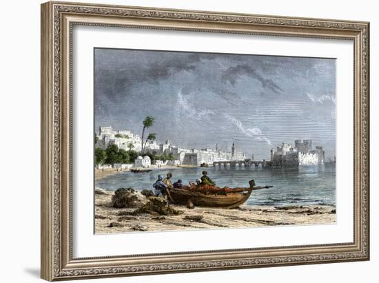 Sidon, a Chief Seaport of Ancient Phoenicia on the Mediterranean-null-Framed Giclee Print