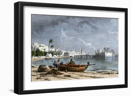 Sidon, a Chief Seaport of Ancient Phoenicia on the Mediterranean-null-Framed Giclee Print