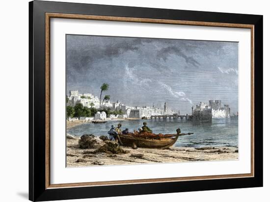 Sidon, a Chief Seaport of Ancient Phoenicia on the Mediterranean-null-Framed Giclee Print