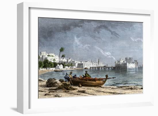 Sidon, a Chief Seaport of Ancient Phoenicia on the Mediterranean-null-Framed Giclee Print