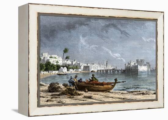 Sidon, a Chief Seaport of Ancient Phoenicia on the Mediterranean-null-Framed Premier Image Canvas