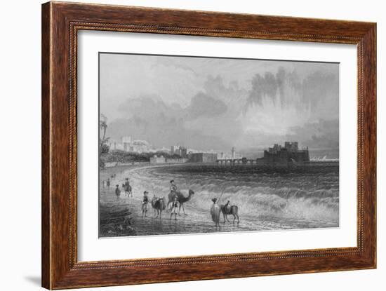Sidon, on the Approach from Beirout-William Henry Bartlett-Framed Giclee Print
