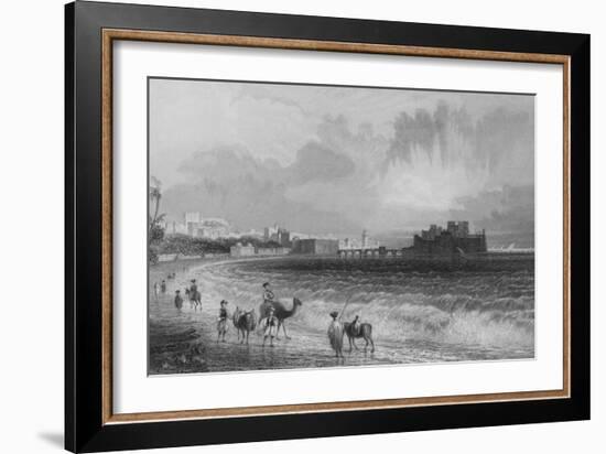 Sidon, on the Approach from Beirout-William Henry Bartlett-Framed Giclee Print