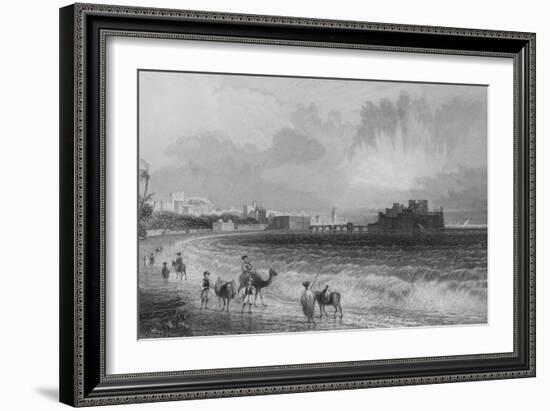 Sidon, on the Approach from Beirout-William Henry Bartlett-Framed Giclee Print