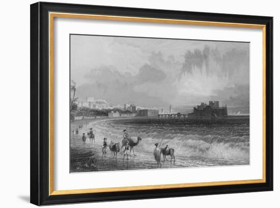 Sidon, on the Approach from Beirout-William Henry Bartlett-Framed Giclee Print