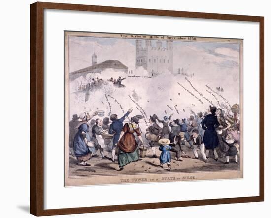 Siege at the Tower of London, 1830-null-Framed Giclee Print