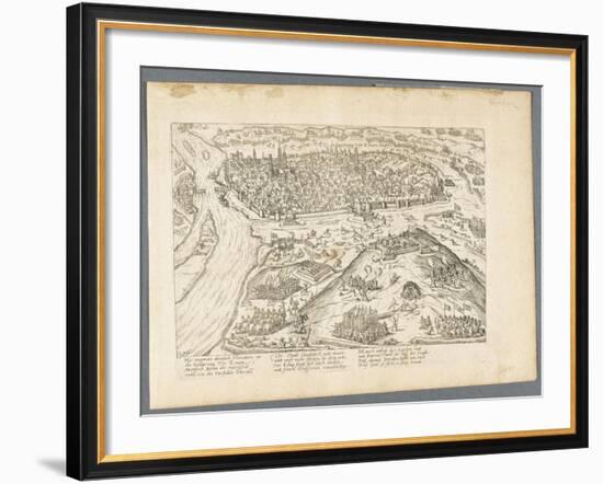 Siège de Rouen par le maréchal de Biron, 8 octobre 1591-Frans Hogenberg-Framed Giclee Print