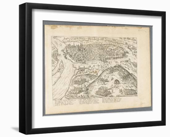 Siège de Rouen par le maréchal de Biron, 8 octobre 1591-Frans Hogenberg-Framed Giclee Print