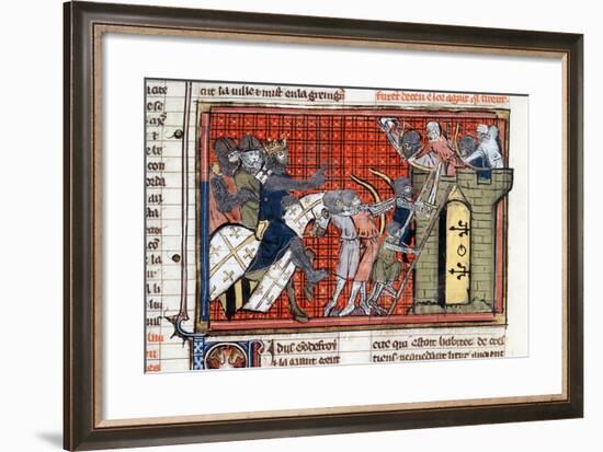 Siege of a Town Led by Godefroy De Bouillon, C1099-null-Framed Giclee Print