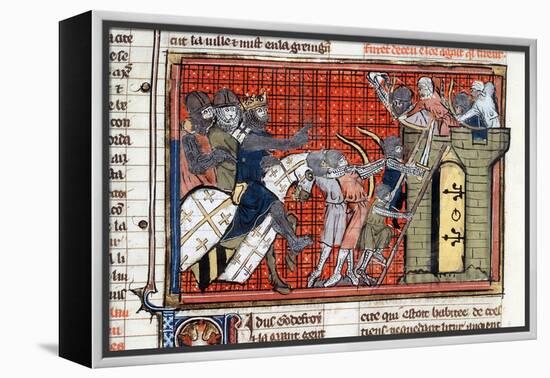 Siege of a Town Led by Godefroy De Bouillon, C1099-null-Framed Premier Image Canvas