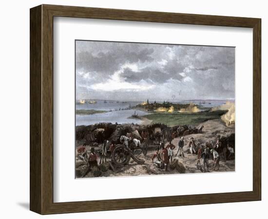 Siege of Charleston, South Carolina, by the British during the American Revolution-null-Framed Giclee Print