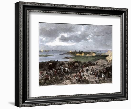 Siege of Charleston, South Carolina, by the British during the American Revolution-null-Framed Giclee Print