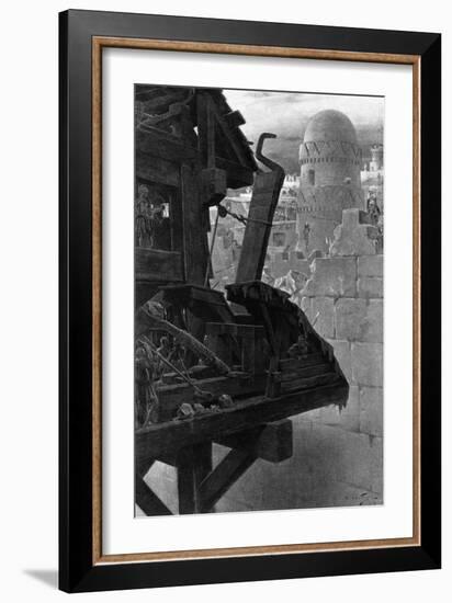 Siege of Gaza-C. Castaigne-Framed Art Print