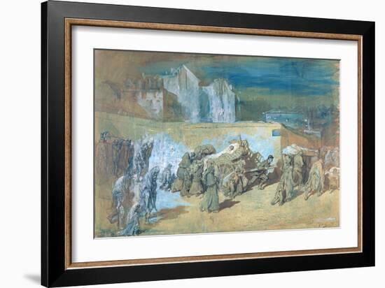 Siege of Paris, 1870-71-Gustave Doré-Framed Giclee Print