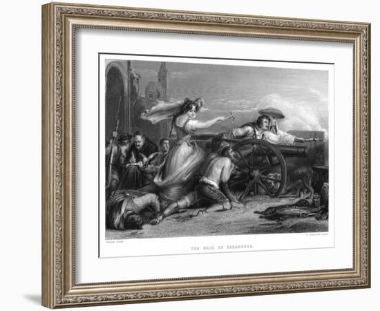 Siege of Zaragosa, Spain, Peninsular War, 1808 (C1822-C187)-William Greatbach-Framed Giclee Print